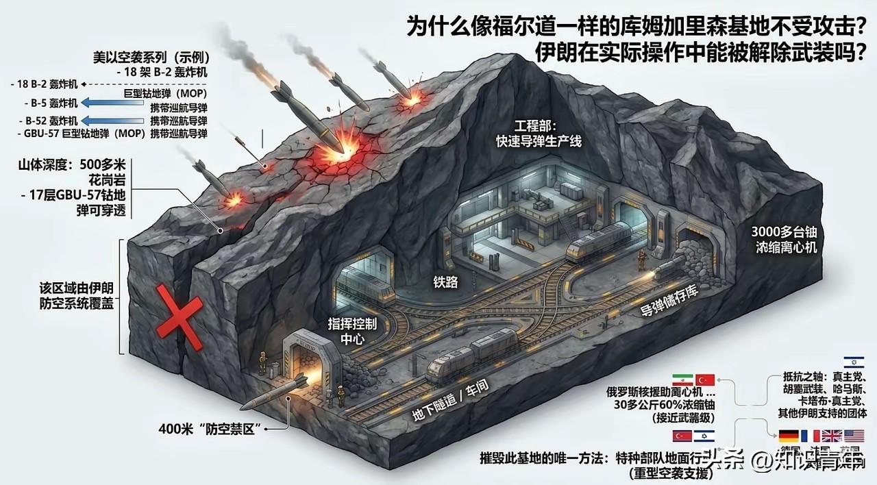 伊朗修建了位于地下 500 米的隧道，并将其称为“导弹地铁系统”。

​地下导弹