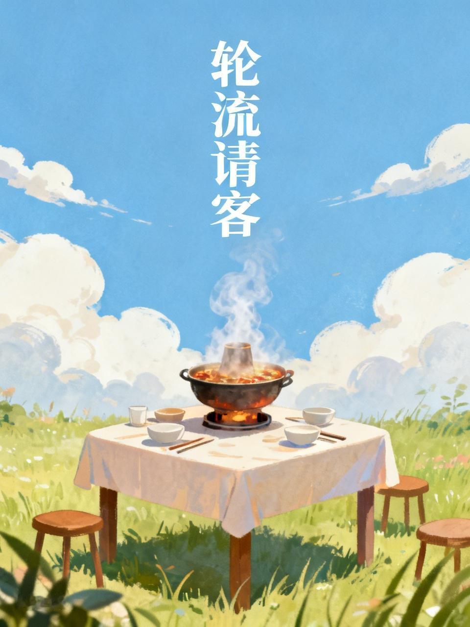 我认为轮流请客。和朋友一起吃饭，通常都会抢着付钱，不会AA的。

（图片由Al生