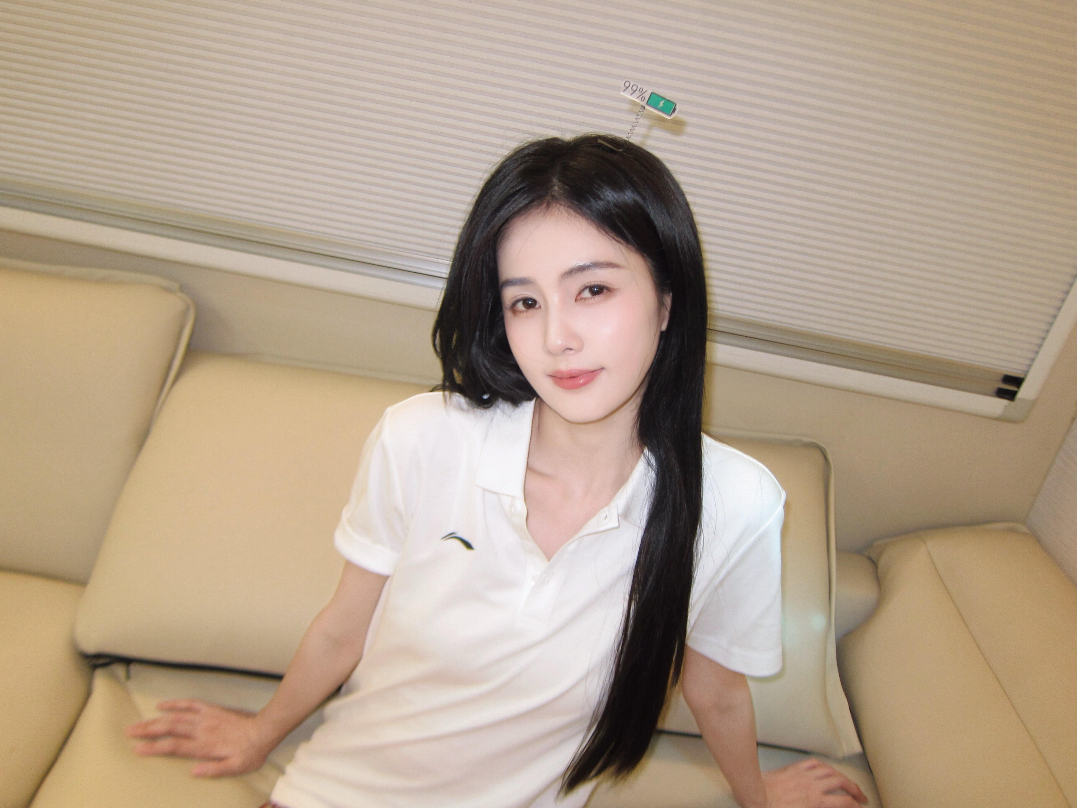 女孩 你的萌力量为我展开 简简单单黑长直 锁骨太诱人噜