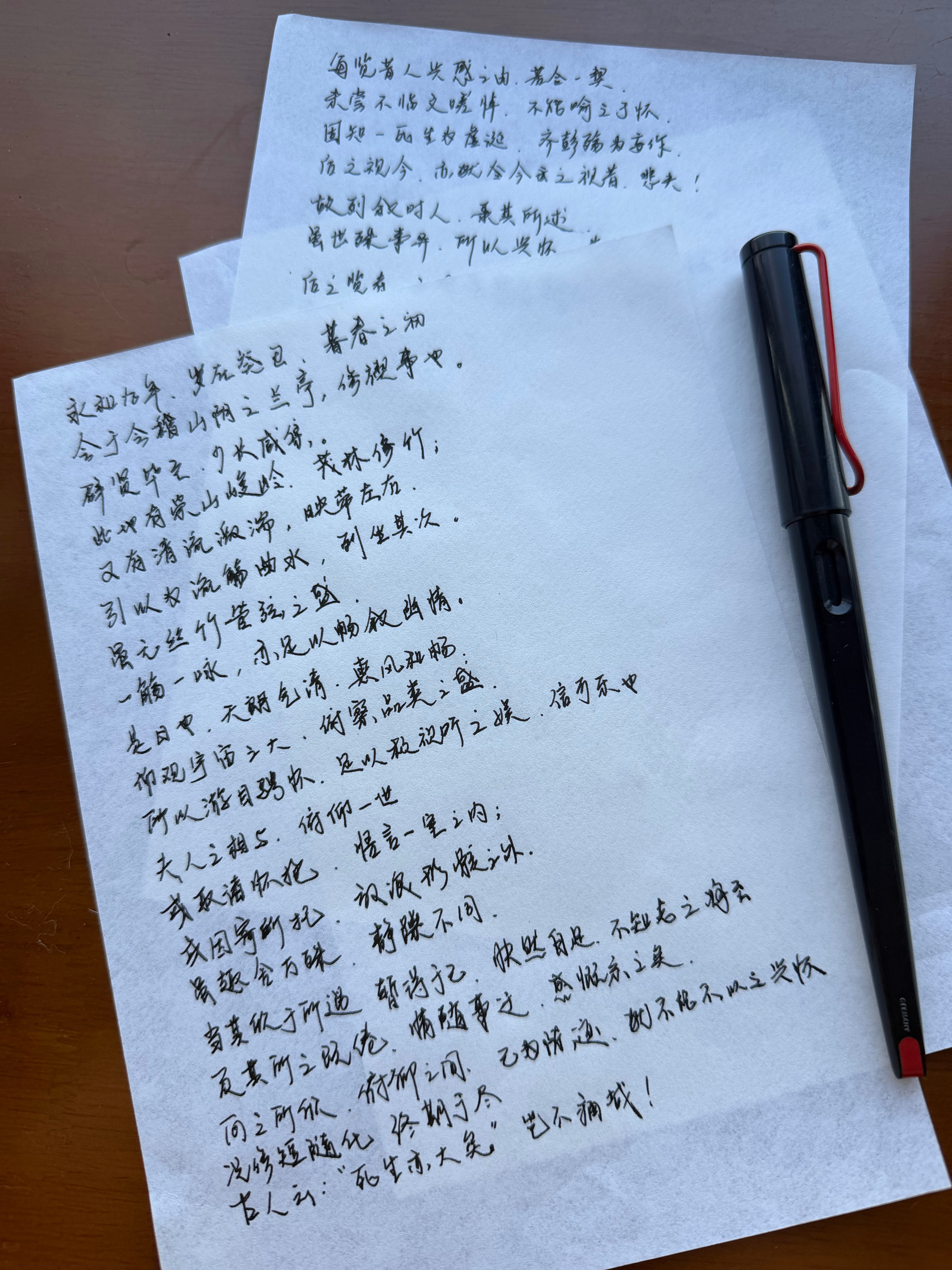 不管，此沙写了我也要写此沙 我爱兰亭序 