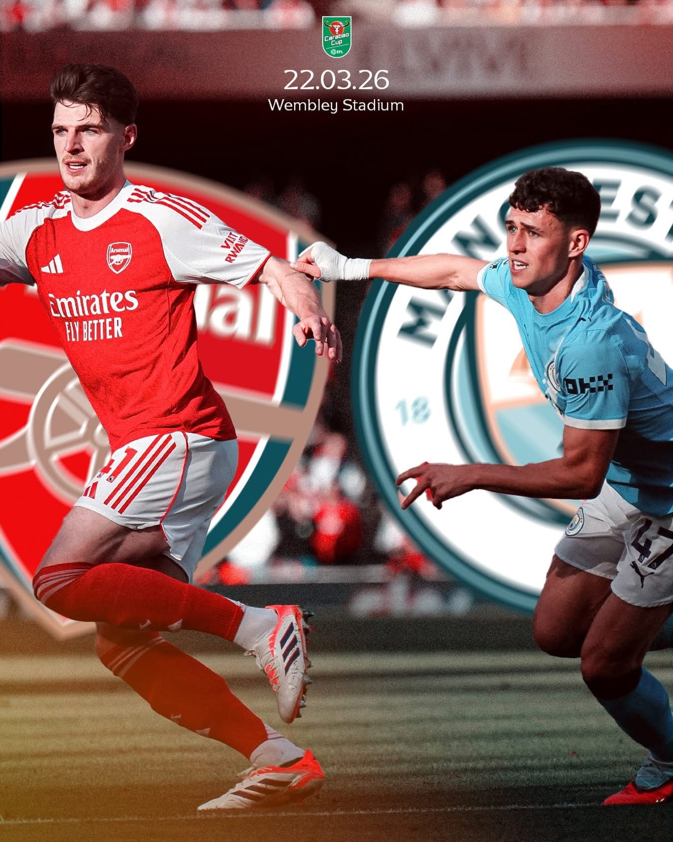 3月26號，阿仙奴🆚曼城，決賽見！！Carabao Cup 🏴󠁧󠁢󠁥?