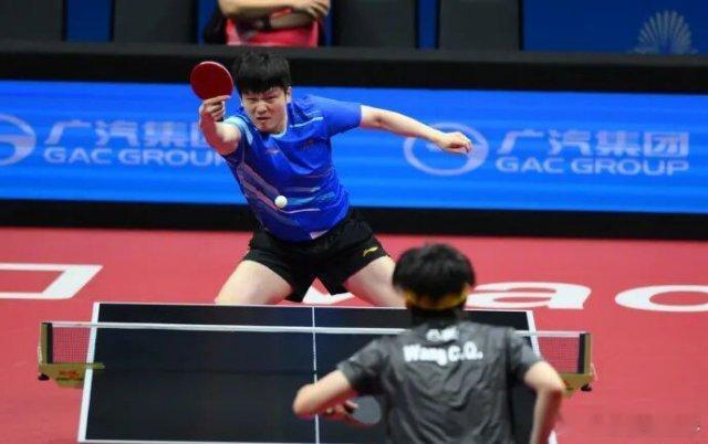 11月15日，在澳门进行的第十五届全国运动会乒乓球男子单打半决赛中，上海队选手樊