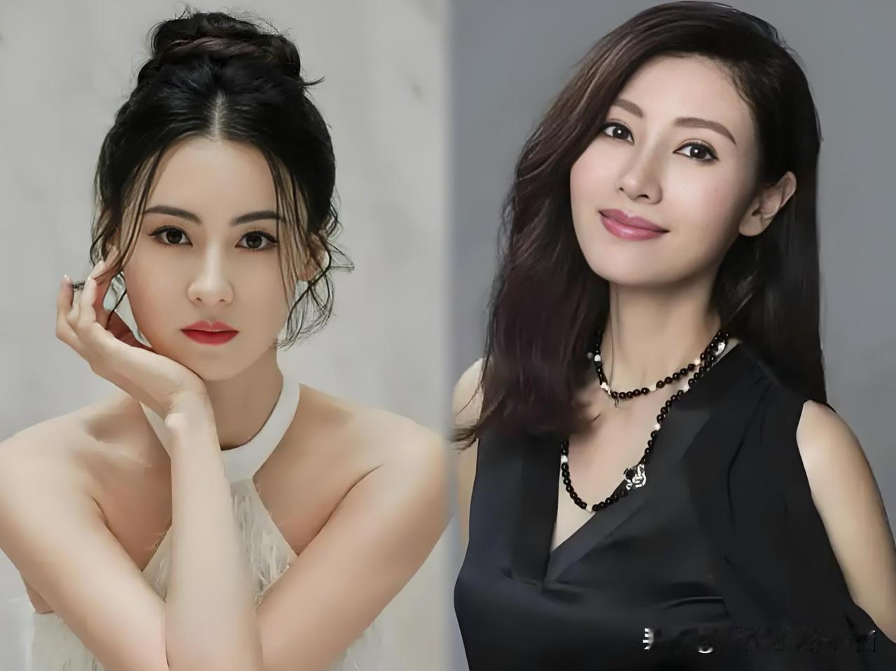 年轻的时候张柏芝的五官脸型很精致，可以说是完美到无可挑剔，那时候的颜值比李嘉欣高