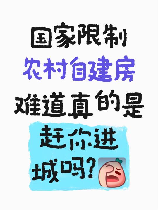 国家限制农村自建房翻建，难道只是想卖房？