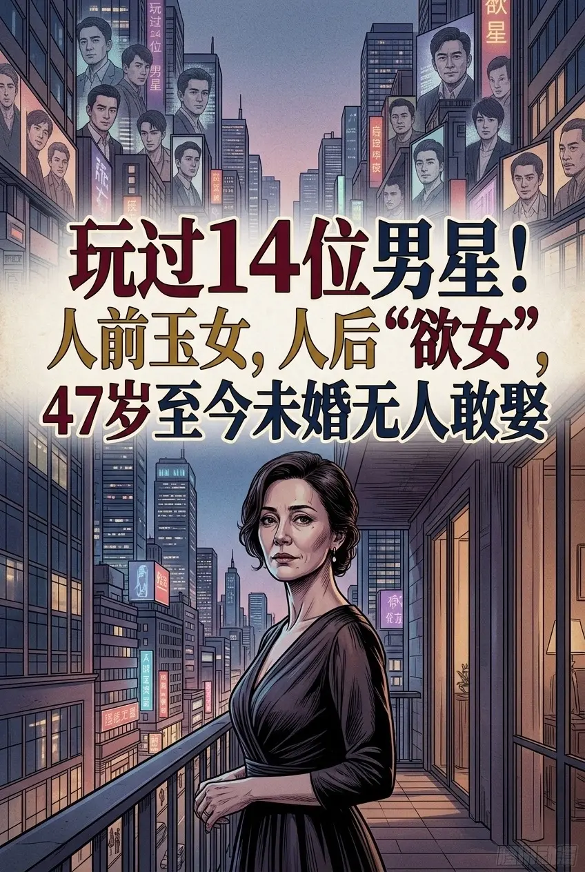 玩过14位男星！人前玉女，人后“欲女”，47岁至今未婚无人敢娶