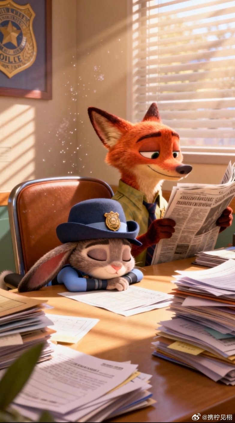 🦊🐰｜疯狂动物城 | 壁纸动物城顶流CP的居家私藏｜兔警官收起警徽，狐尼克藏
