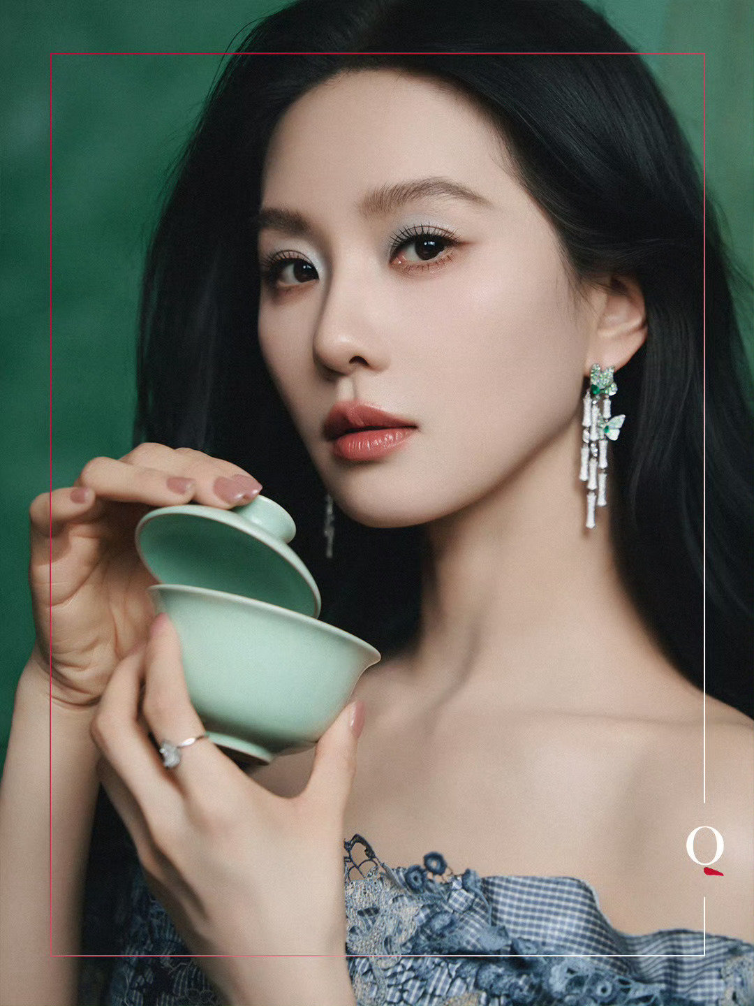 Qeelin麒麟发布全球品牌代言人官方图：刘诗诗，刘诗诗连耳环都是东方淮竹时尚淮
