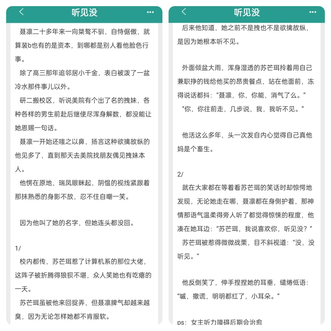 听障病娇小美人X傲拽公子哥