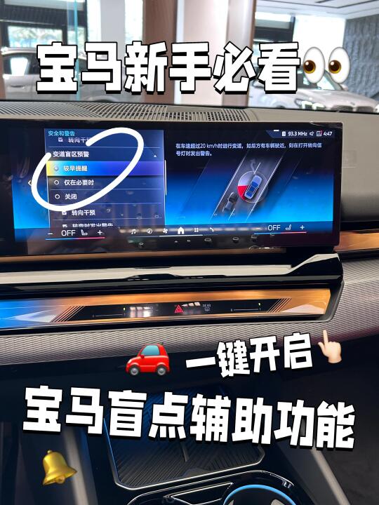 🔥新手必看🚗一键开启宝马盲点辅助功能