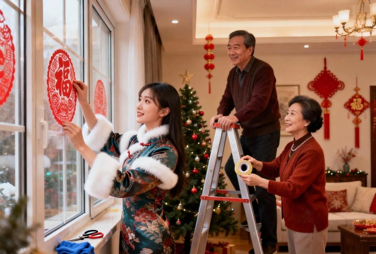 传统过年穿搭风格系列/新年新气象，初五迎财神，新春快乐，恭喜发财，喜气临门，财运