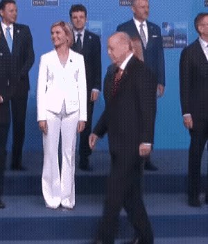 吕特一当上北约秘书长，就变坏了。
北约秘书长一般都是美国最后敲定的，他就是美军的