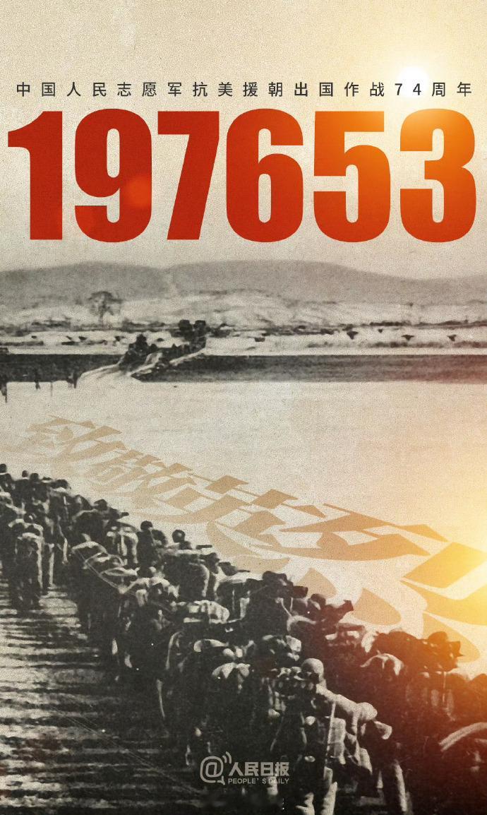 今天，中国人民# 志愿军抗美援朝出国作战74周年# ！​​​2014年10月30