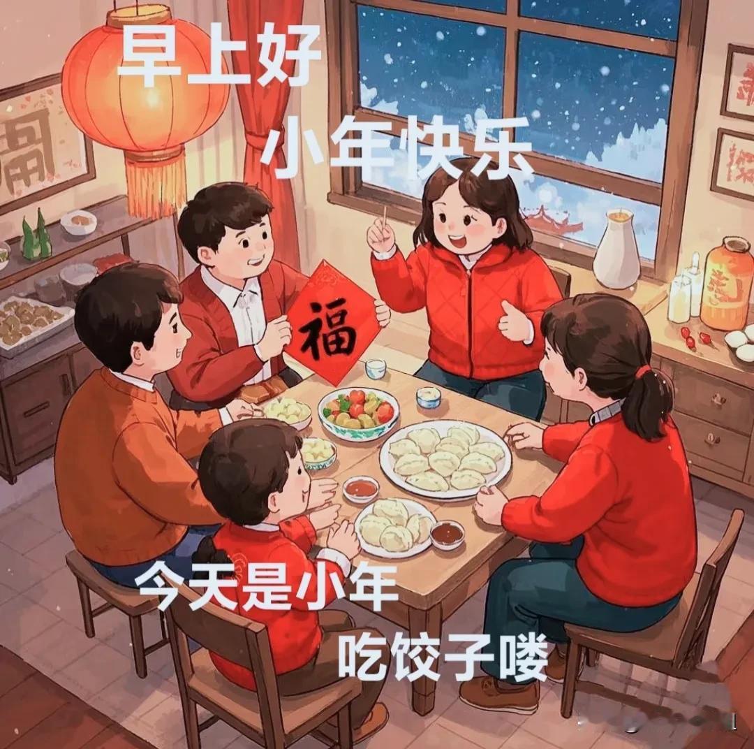 早安，今天是腊月二十三，今天是传统节日“北方小年”。
人间逢小年，幸福喜团圆[庆