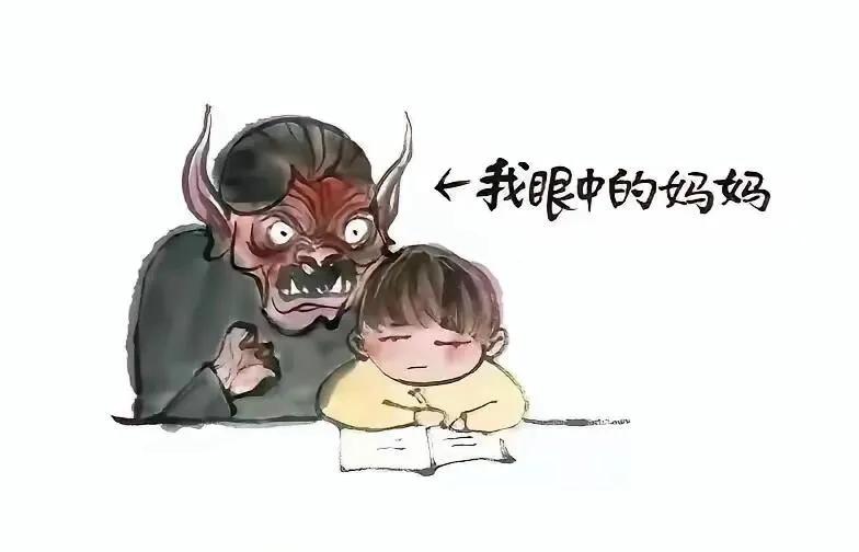 小时候画过这样的妈妈，还在旁边写了小字：我的妈妈像头疯牛[笑哭]