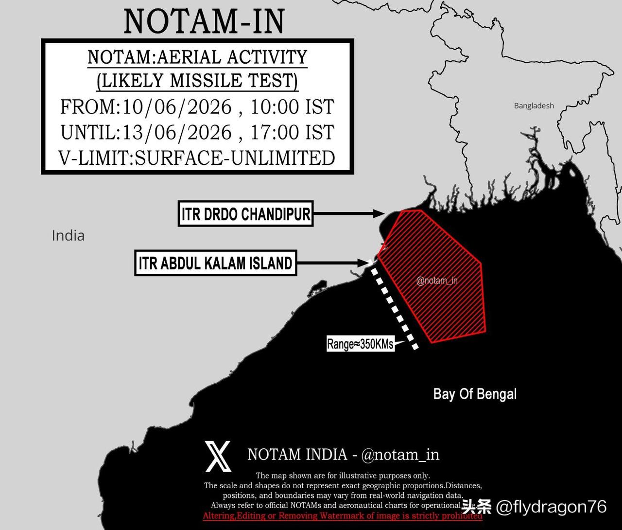 🇮🇳 印度国防研究与发展组织（DRDO）计划于2026年6月10日至13日期