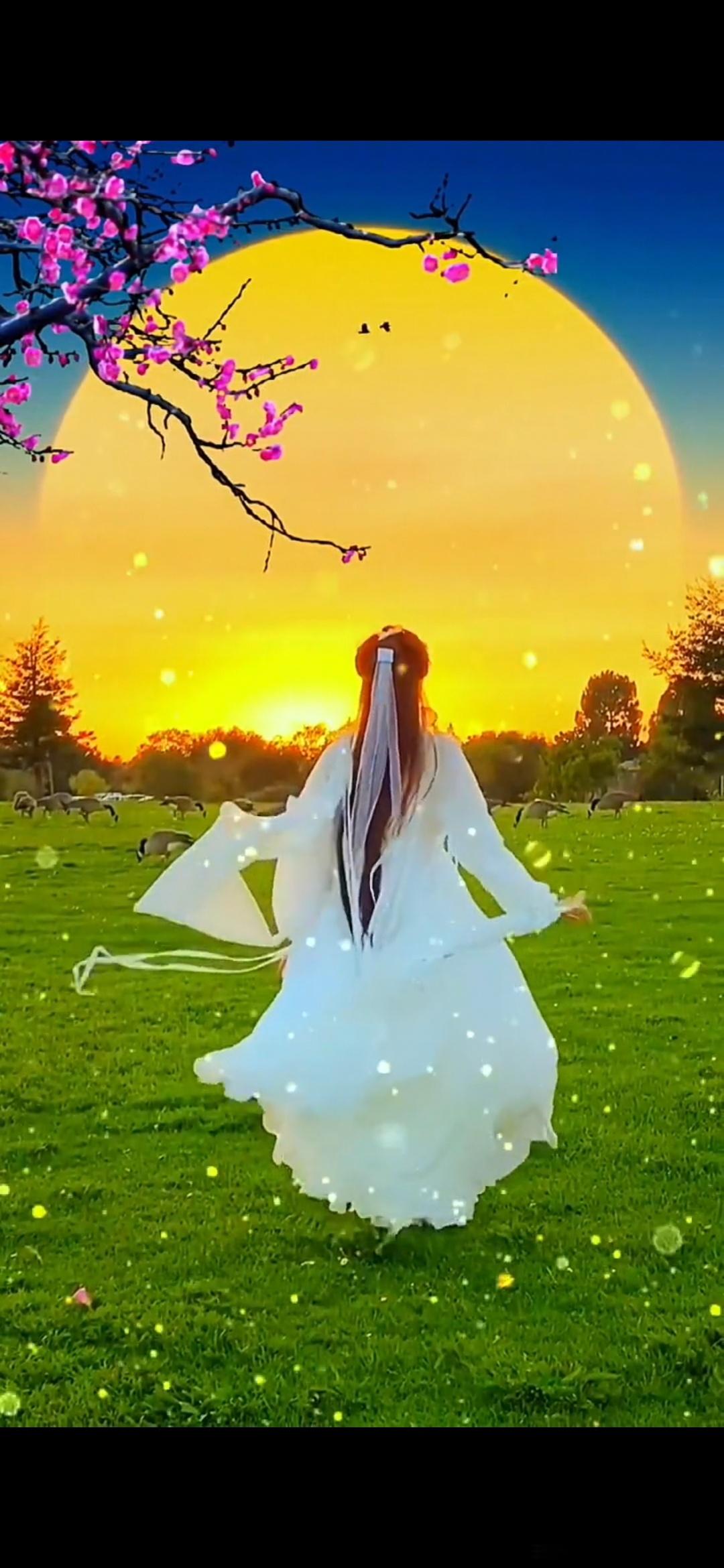 #情感#              《无题》晓去夕还过，风波万里阔。残暑暝来散，