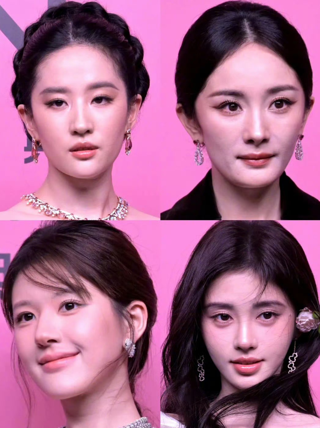 VOGUE活动女明星们的怼脸生图，别的不说，咱们小鞠颜值这方面没输过[doge]