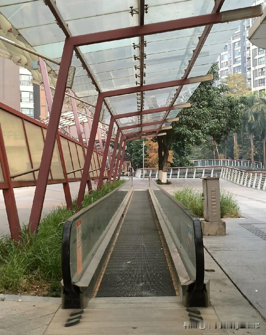 被佛山富到流油吓到了!
人行道装机场同款电梯
 
家人们，今天在佛山桂城人行道电