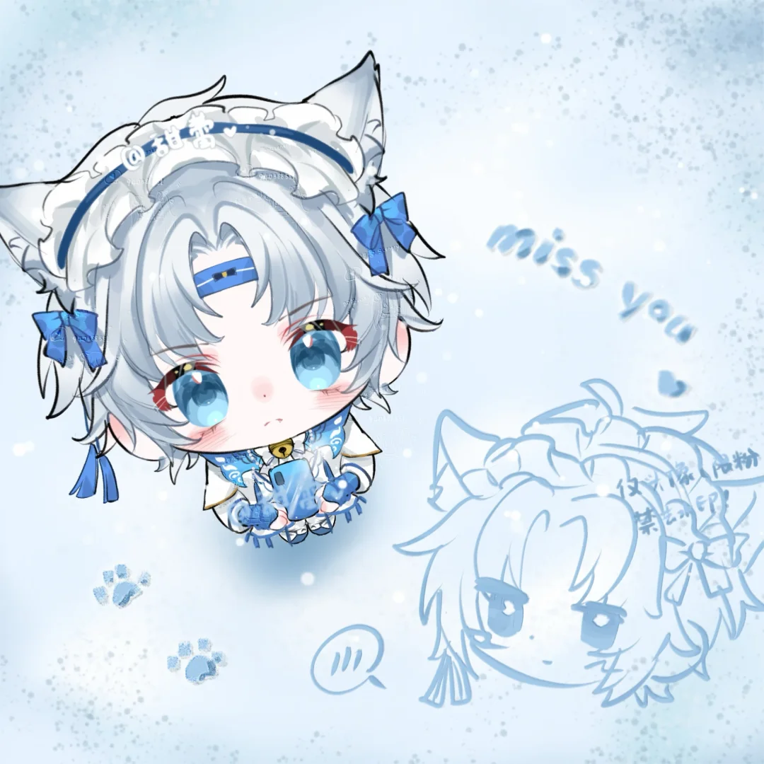 hi...猫耳零在雪地很想你 右滑雪地头像
