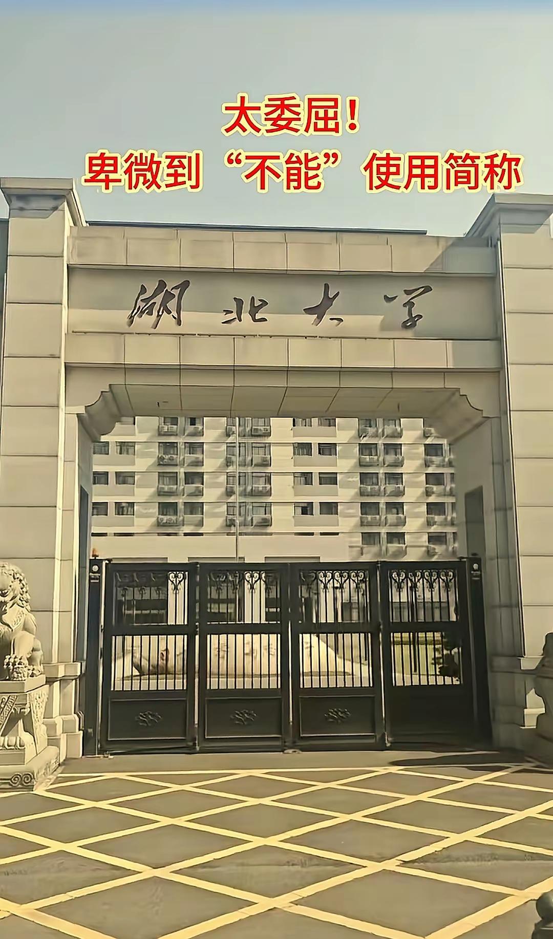 这是挂着一省之名，却没有简称的大学，大写的一个憋屈！

叫湖大吧，人家号称千年学