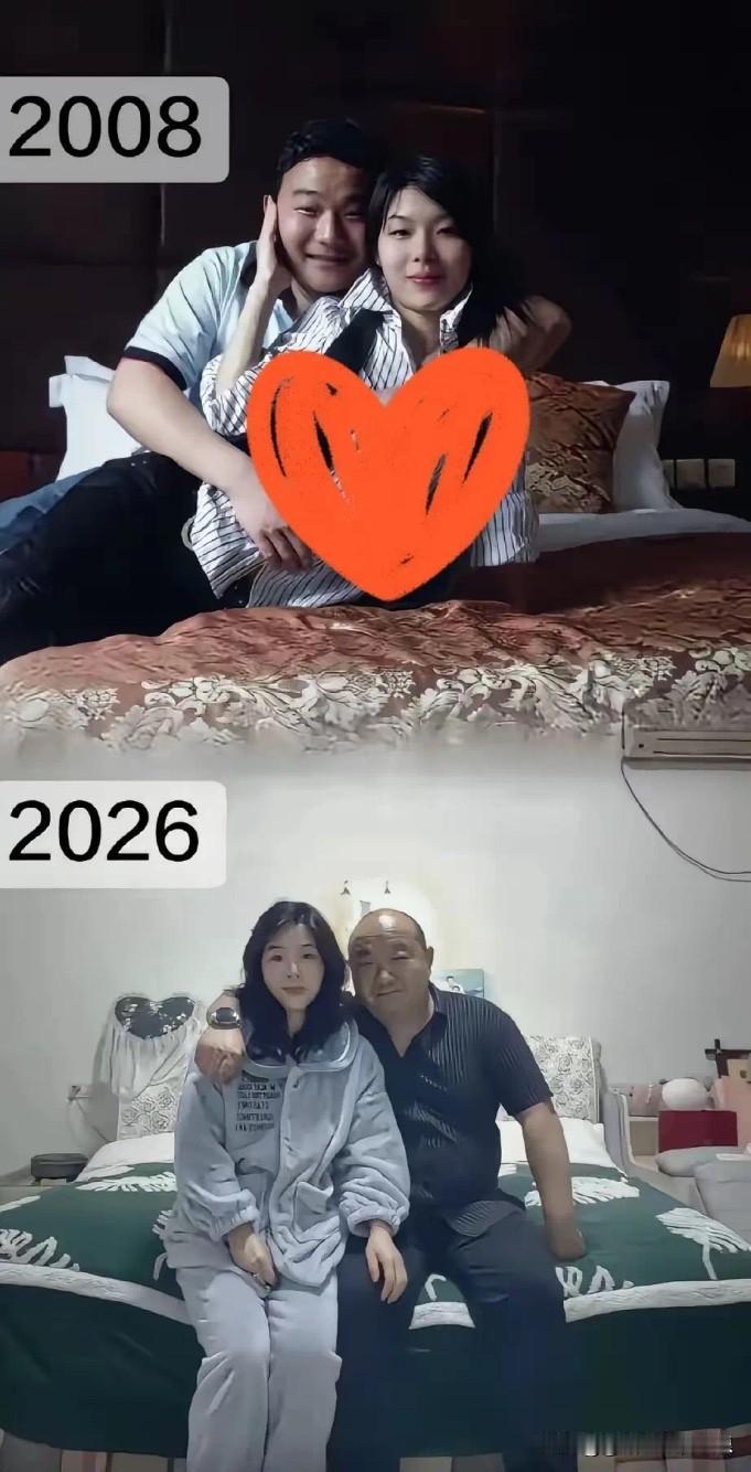 一看就知道，这个家庭是大叔付出比较多，都秃头了！