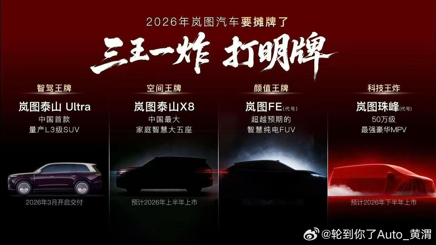 四款新车即将重磅上市❗三王一炸，明牌了2026年 岚图汽车新品大爆发 郑州