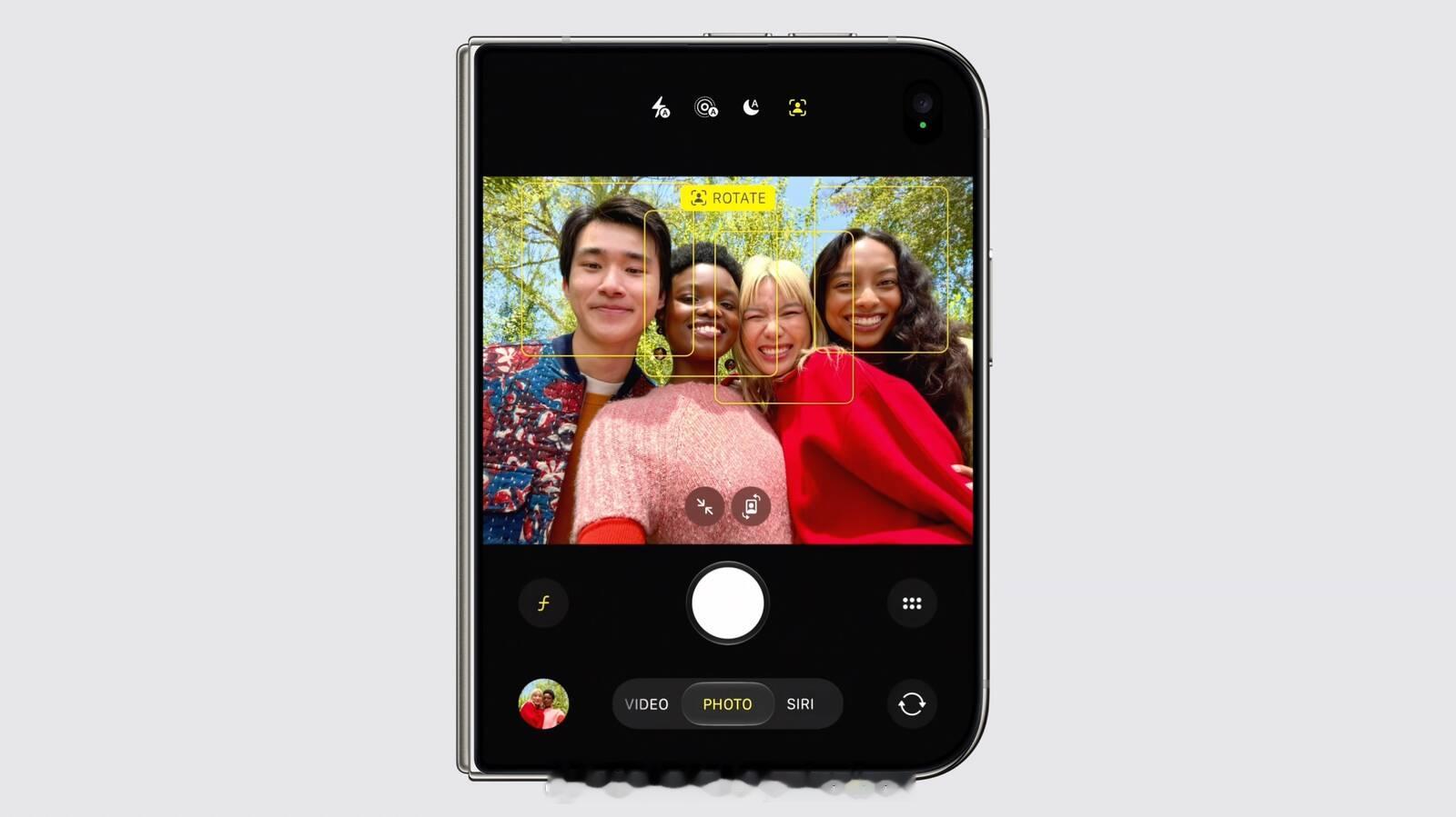 iPhone Duo 配备 4800 万像素融合摄像头，支持 2 倍光学长焦（无