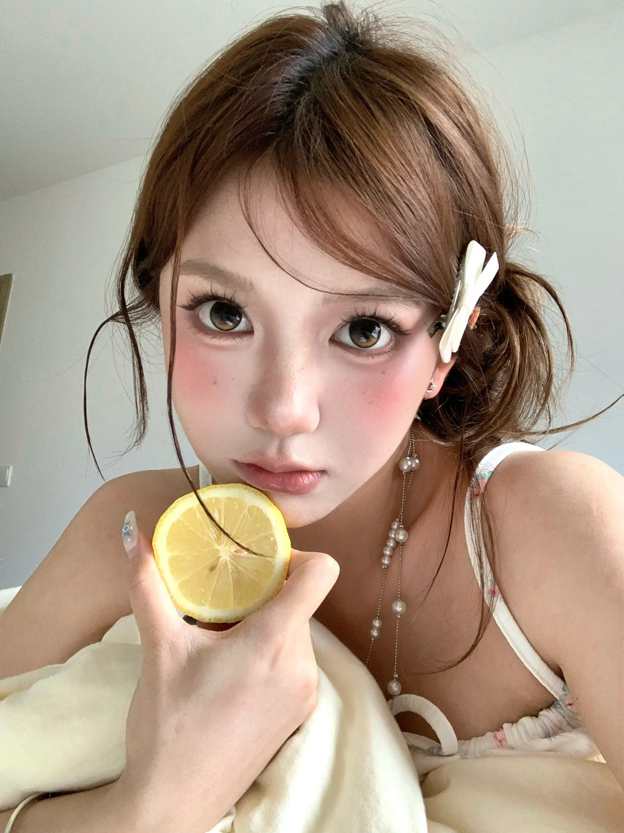 柠檬味🍋。夏日降温感妆容好适合五一！ 教程在p3