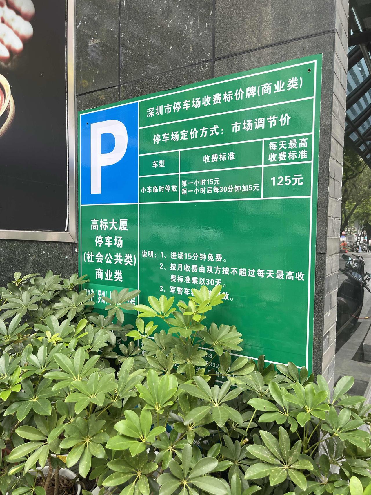 选了相连的三栋楼，停车场的收费价格差异非常大。