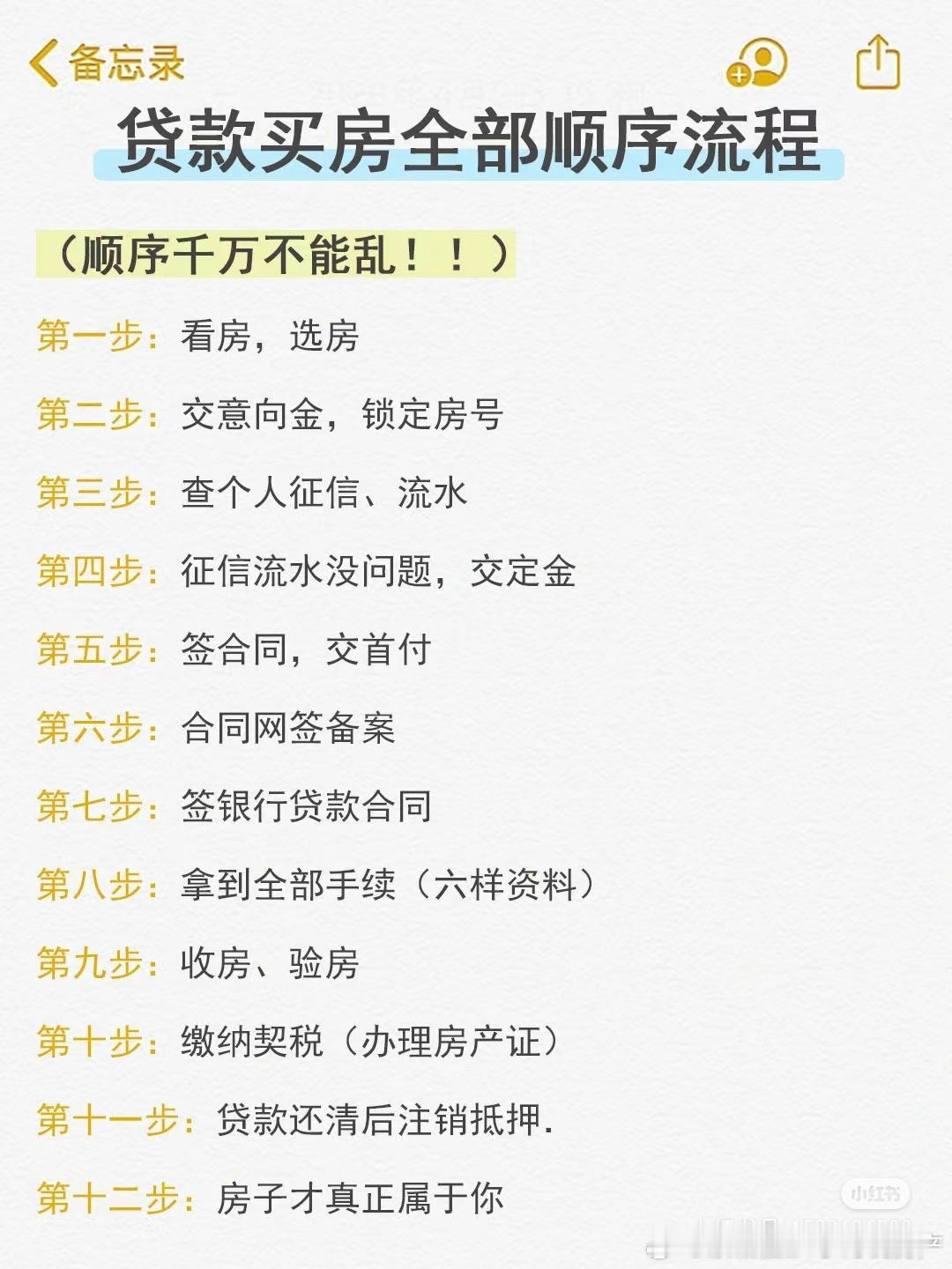 贷款购房的流程 ​​​