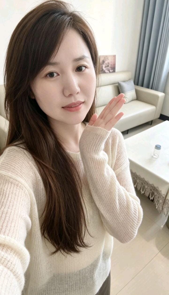 微笑的女孩，在舒适的客厅里。在你眼里，什么样的女人最漂亮 普通美女拍照能有多好看