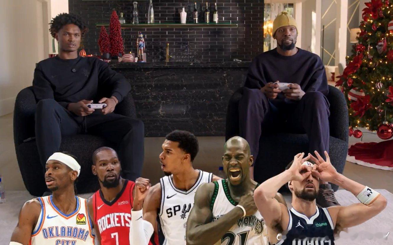 老杜和队友阿门-汤普森近日做客某节目，被问到会如何组建心中最梦想的阵容。杜兰特给