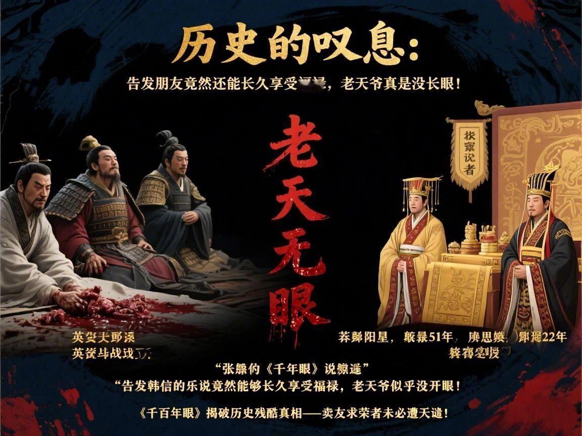 韩信被朋友告发，告密者却把富贵传了3代，真是流血历史，残酷的人性！
出卖朋友，能