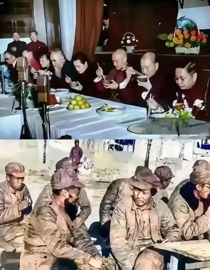 一张对比合成老照片，看懂抗战人心所向，得民心者终得天下
 
最近网上流传一张抗战