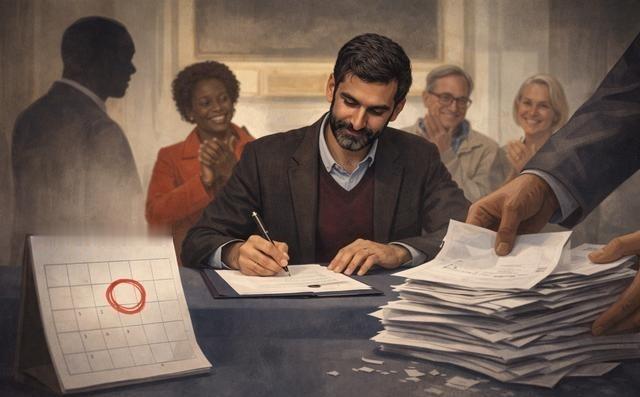 2026年1月1日，纽约新市长佐兰·马姆达尼刚上台，就签了第一个行政命令，把前市