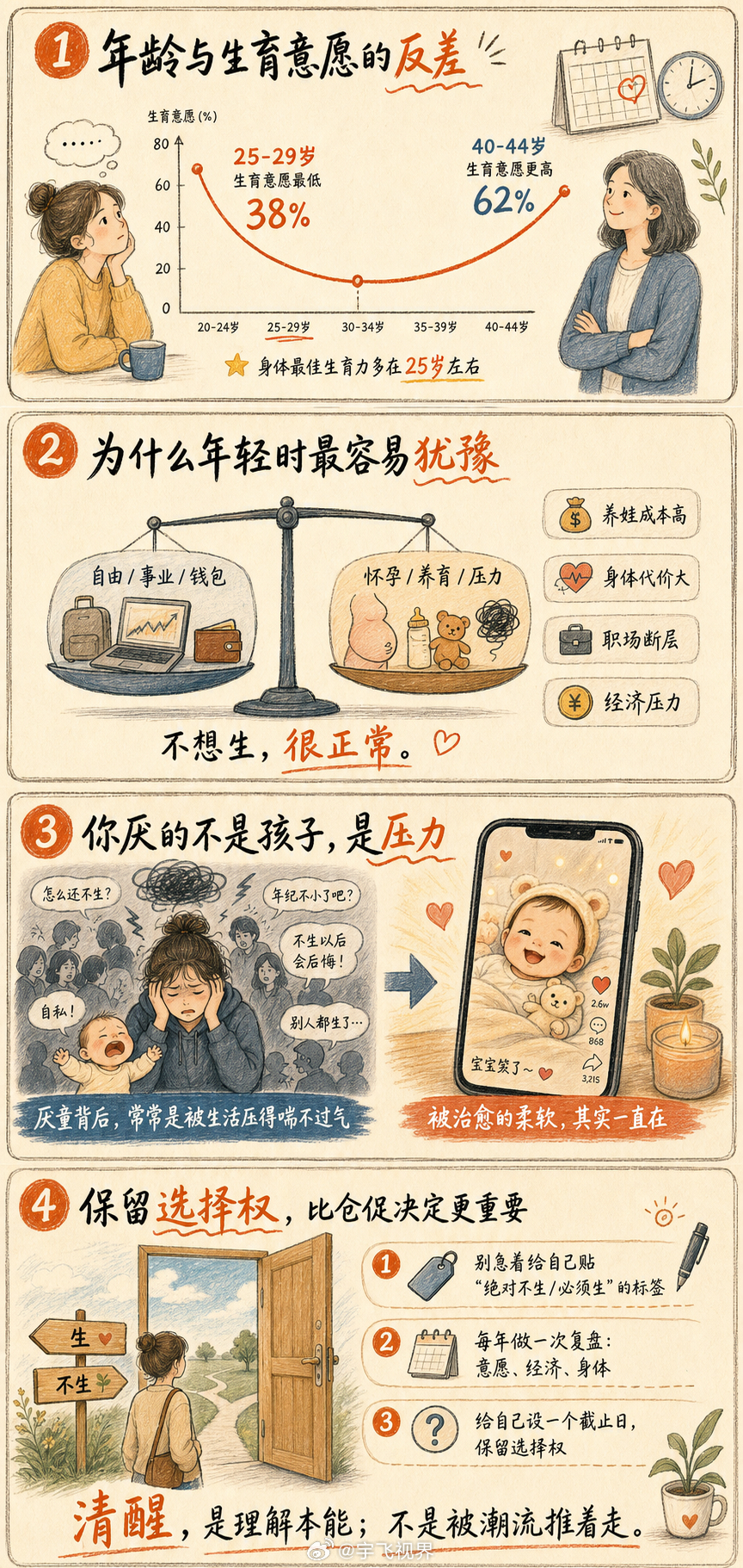 刚看到一个挺有意思的数据，分享给大家。中国人口与发展研究中心2023年的调查说，