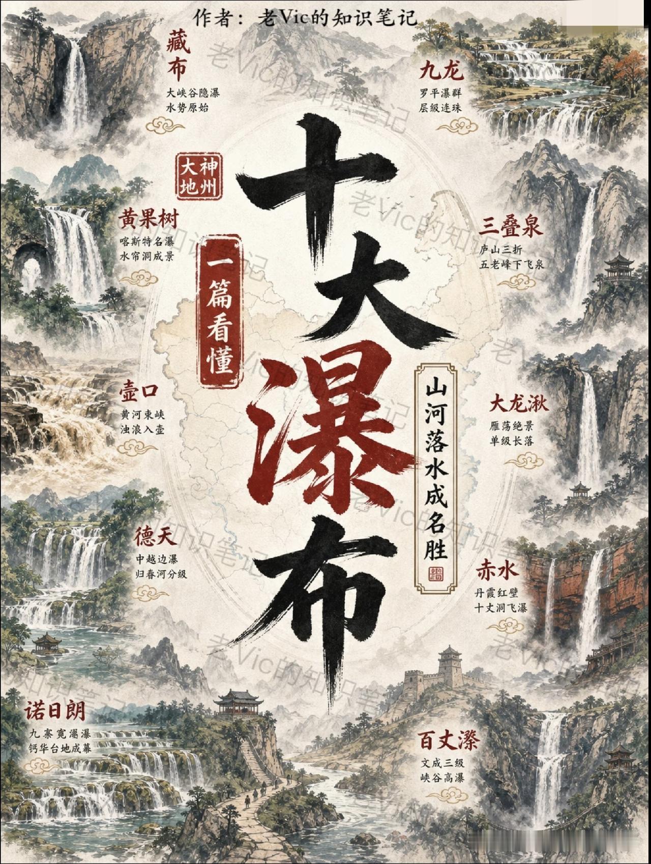中国十大瀑布，应该没有一个人能走完！[捂脸]瀑布自然风景区