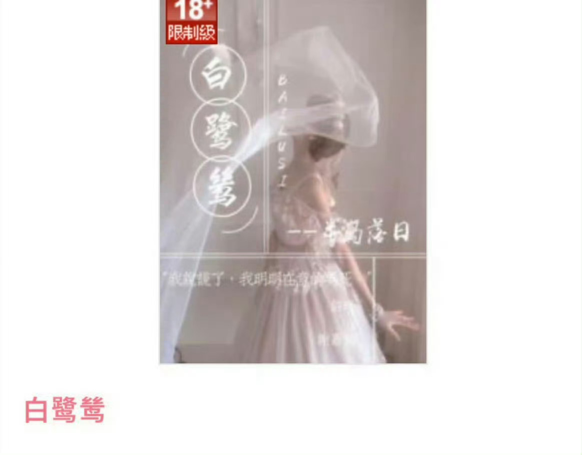 小说推荐：《白鹭鸶》 作者:半岛落日简评：娇俏洒脱女主vs隐忍深情男主，女追男，