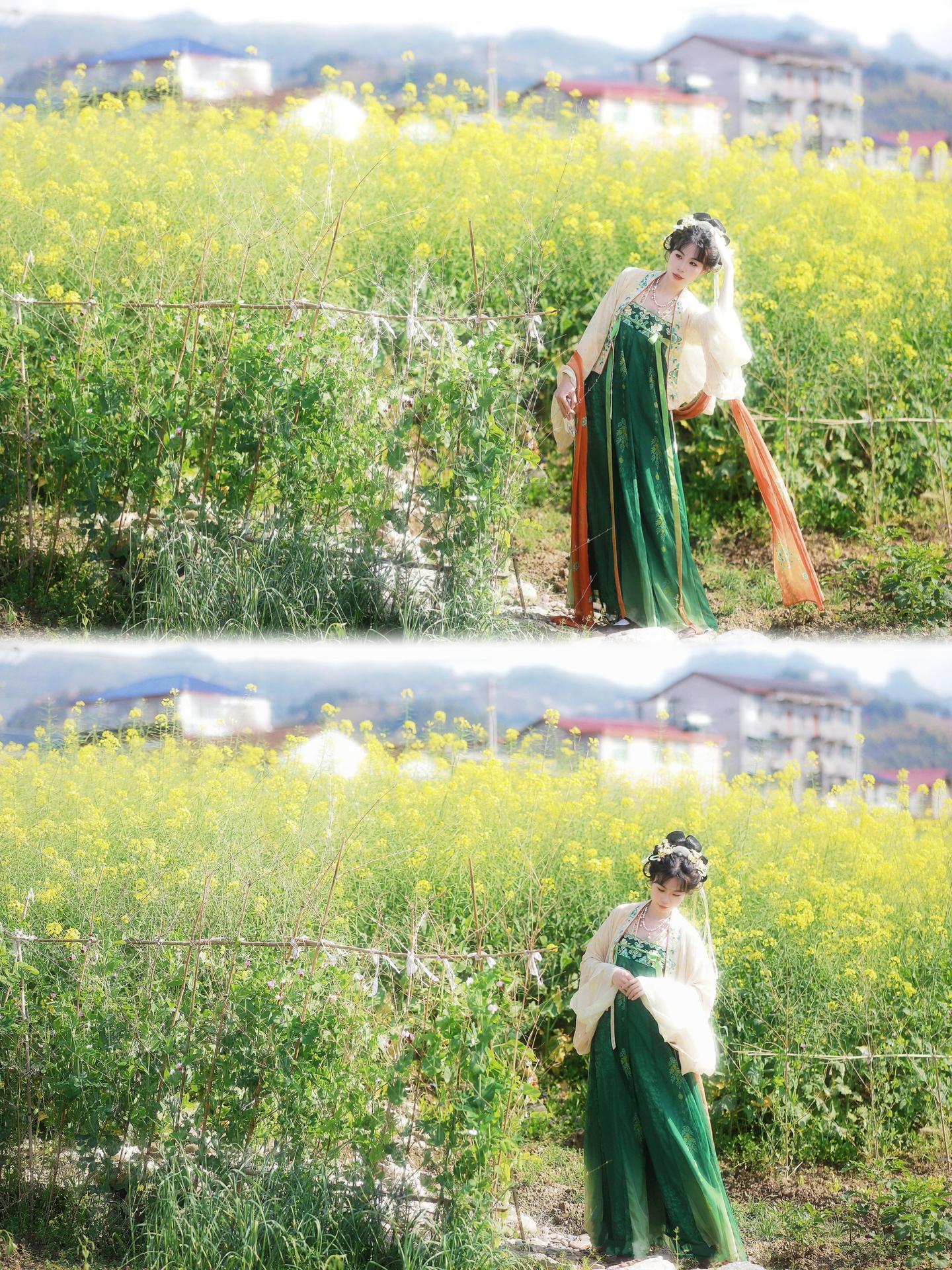 “江南的莺飞草长我都已看淡，盼折柳予你做发簪。”