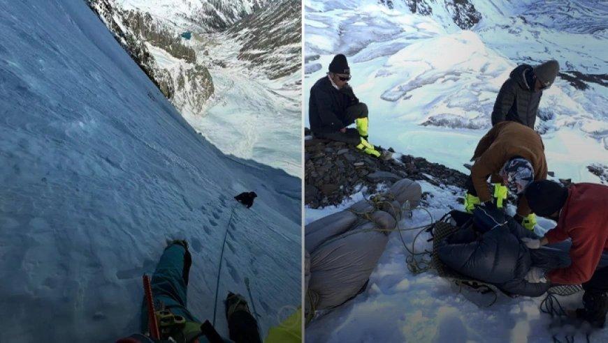 两男子登顶勒多曼因后滑坠重伤：一人单腿骨折爬行10小时回营地，一人双腿骨折独自爬