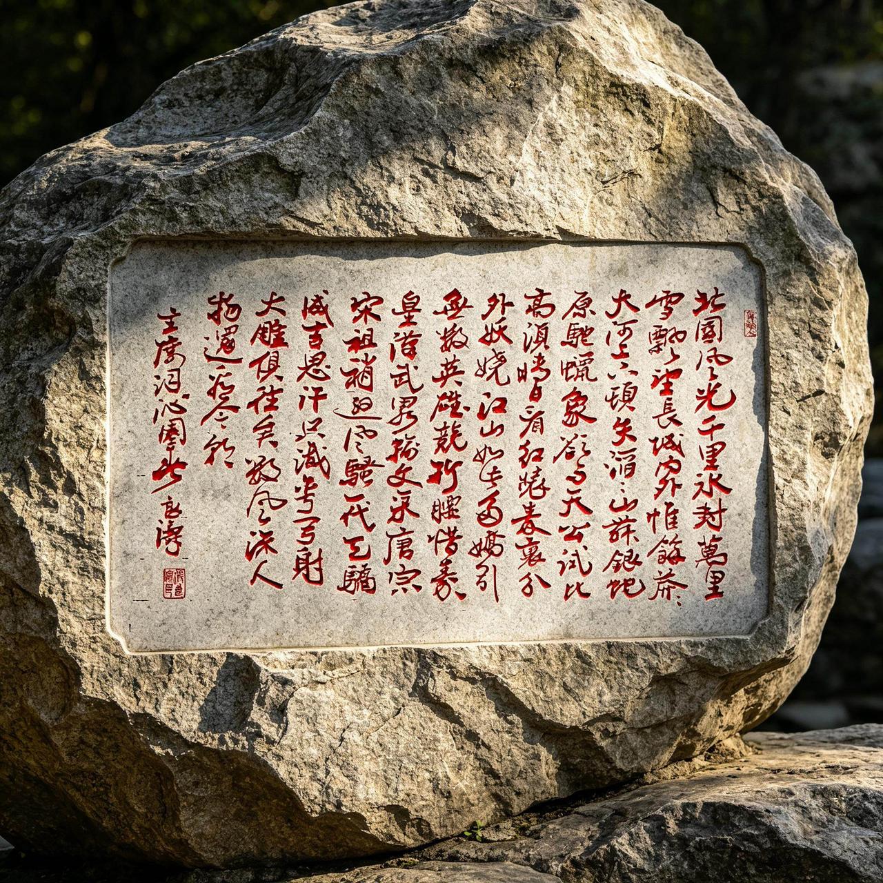 北国风光，在行楷的线条里铺展。
江山如此多娇，引无数英雄竞折腰。
一纸墨香，致敬