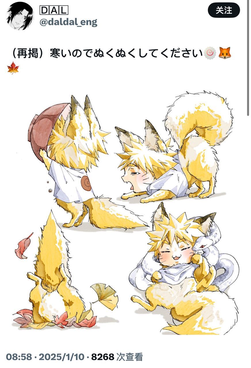 2153、【 漩涡鸣人火萌一 】萌狐🦊降世！ 