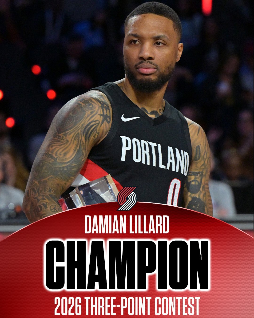 全明星三分大赛神仙打架扣篮大赛 三分大赛冠军利拉德，扣篮大赛冠军凯沙德-约翰逊，