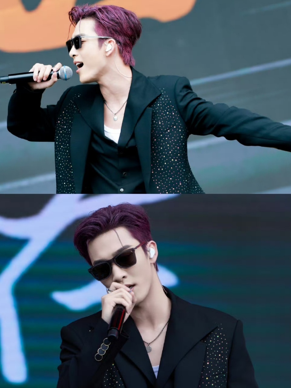 姚冠宇居然挑染了姚冠宇：挑染加上牛仔裤，我是姚冠宇你记住🕶️！上次粉红发色加烫