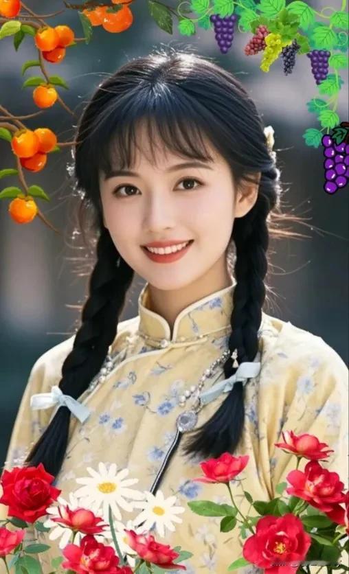 上联‌：葡萄紫
下联‌：枝头挂柿黄
下联‌：月季花开四季红
上联‌：寒霜降临菊花