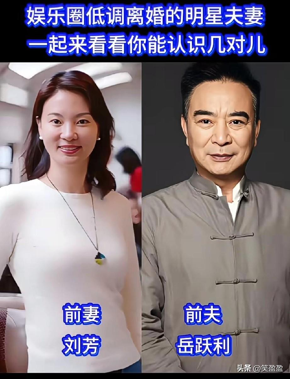 娱乐圈低调离婚的5对明星夫妻
你认识几位？