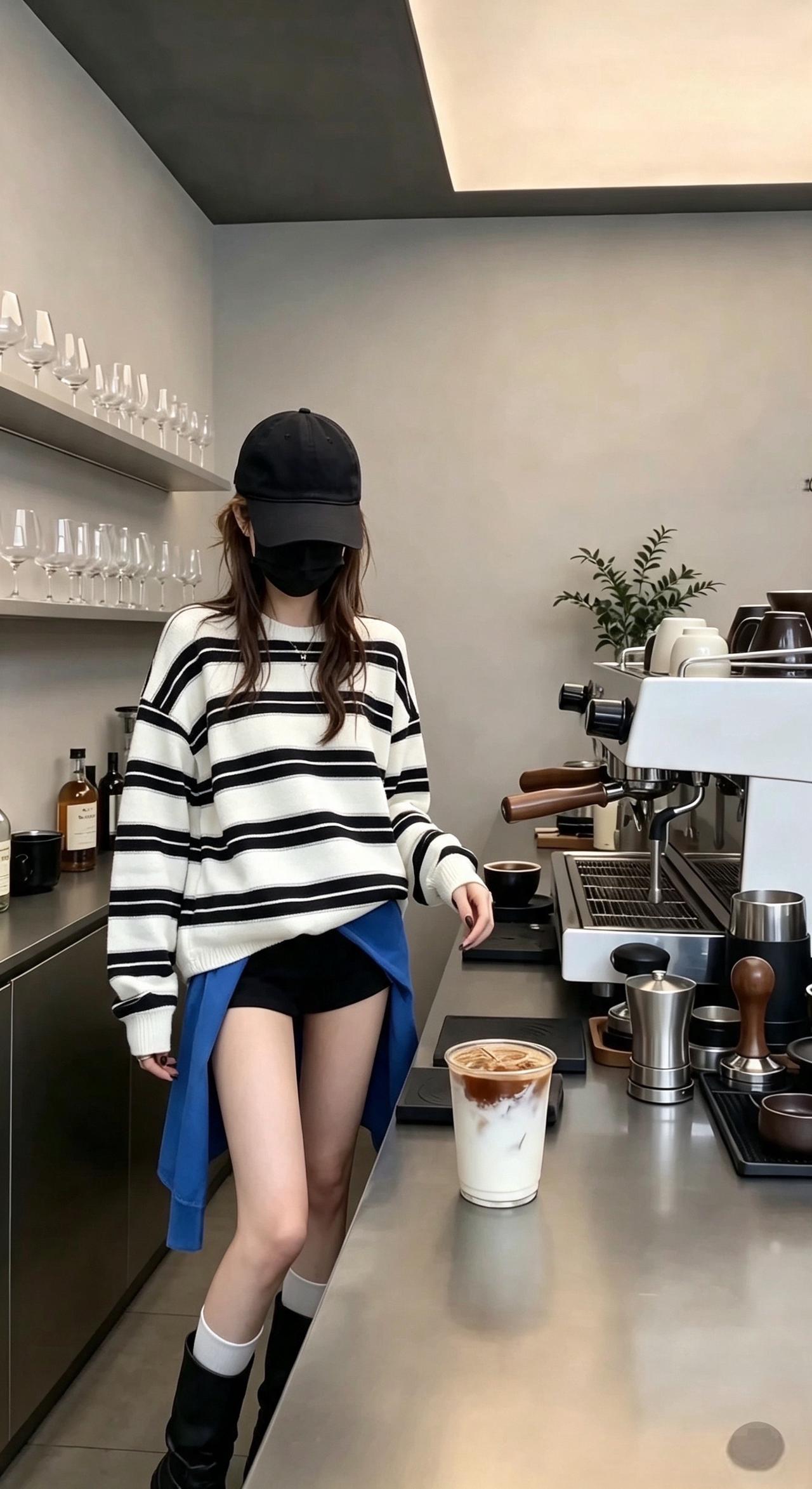浅浅早秋穿搭韩系慵懒条纹衫 条纹搭配经典不过时 条纹松弛感 松弛感日常氛围感