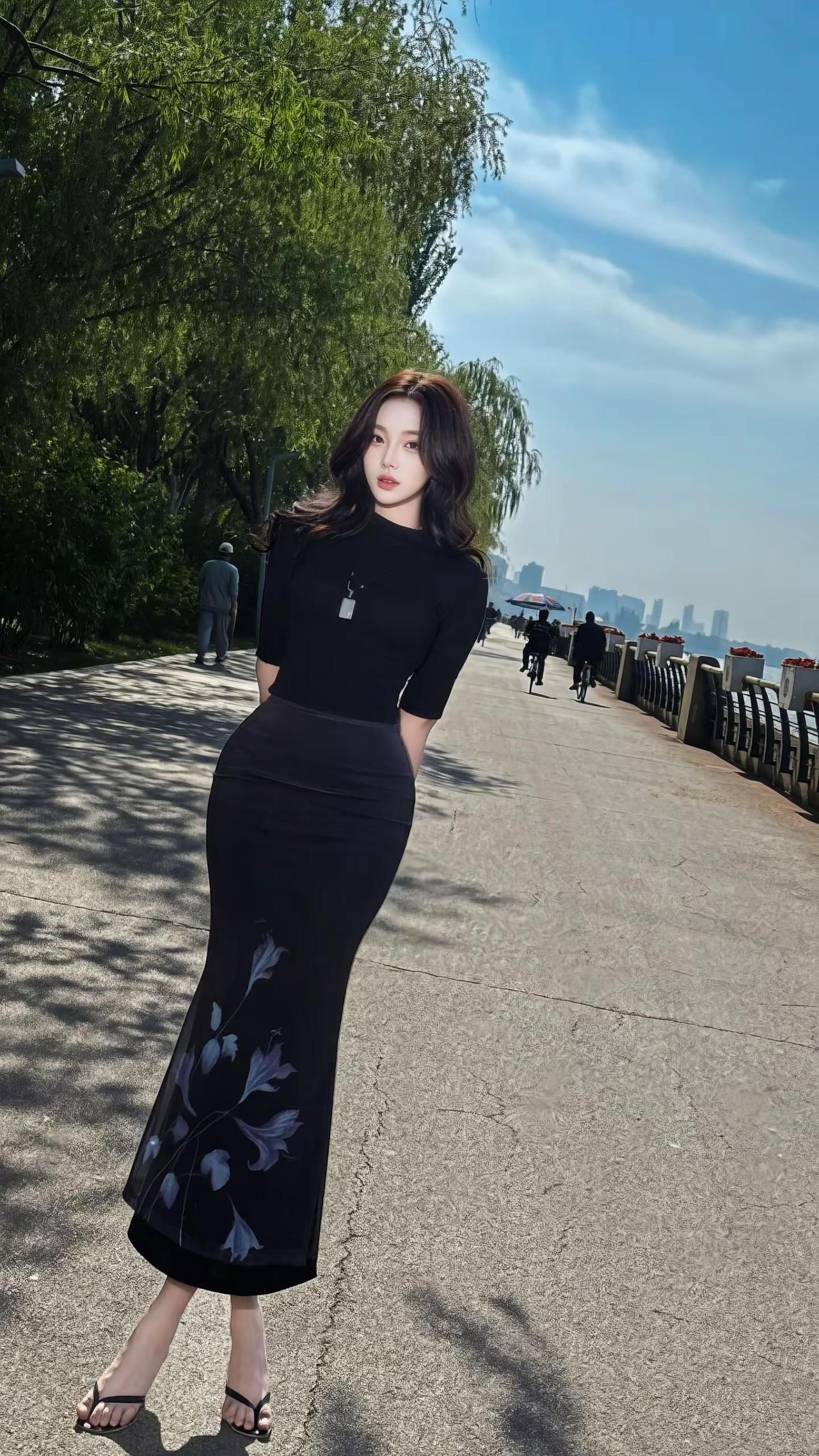 横塘夜色曾微凉 与君携手赴边疆ootd街拍
