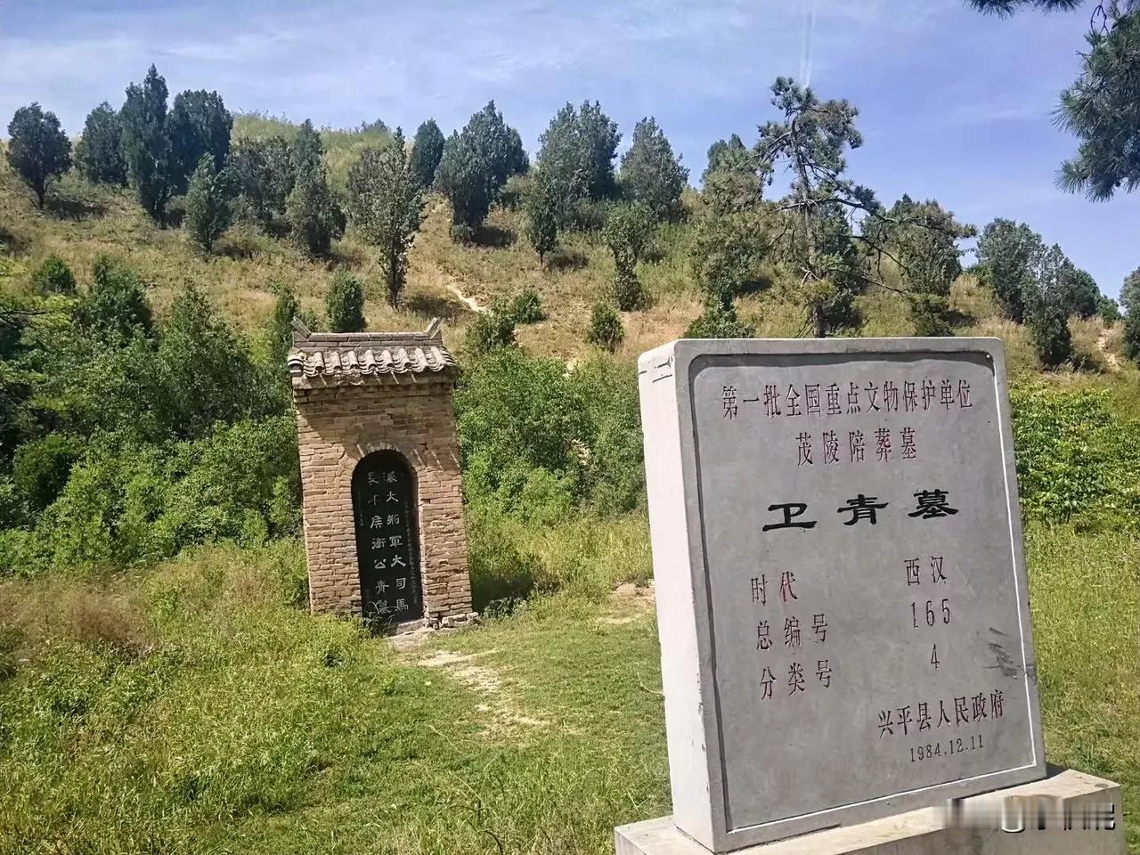大名鼎鼎的卫青，不是他的墓，连个路都没，更别说圈起来收钱了！

20年前在上学，