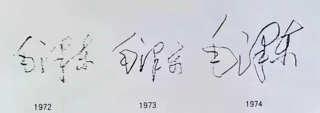 毛主席在各个历史阶段不同风格的签名。每一个签名都有别样的风采。第一个签名就已经让